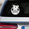 Cute Koalas Baby On Board High Intensity Reflective Car Sticker, Kids Princess In Car Warning Caution Sign Decals for Car Window 6"x7" (Sticker-Z-Reflective white)