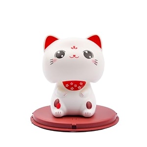 cute lucky cat moving head solar bobblehead figures furtune cat for car dashboard home decor ornaments