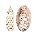 Cute Mushroom Swaddle Blanket with Beanie Set, Soft and Stretchy Swaddlling Blanket for Boy and Girl