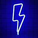Cute Neon Lightning Sign, Battery or USB Powered Night Light as Wall Decor for Kids Room, Bedroom, Festival, Party (Lightning-B)
