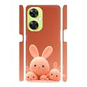 Cute Orange Bunny Family Designer Printed Hard