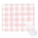 Cute Pink Mouse Pad,Retro Checkered Pattern Mousepad,Square Aesthetic Plaid Waterproof Grid Mouse Mat Design, Non-Slip Rubber Base Computer Funny Boho Mouse Pads, Desk Accessories,Light Pink