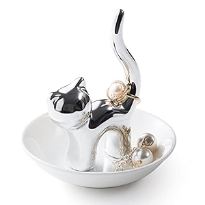 cute ring holder dish ring stand cat themed birthday gifts for women