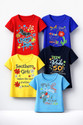 CUTE TREND Girls Printed Pure Cotton Regular