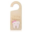Cute Wooden Tooth Fairy Door Hanger with Money Holder, Comforting Kids with Lost Tooth, Encourage Gift for Boys Girls, Kids Room Pick up Box Sign Decor