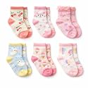 CUTEABLY Baby Boys And Girls Regular Anti-Skid Cotton Blend Socks (Pack of 6, Assorted)