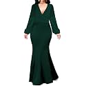 CuteCherry Women’s Formal One Shoulder Mermaid Bodycon Maxi Dress