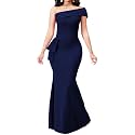 CuteCherry Women’s Formal One Shoulder Mermaid Bodycon Maxi Dress