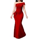 CuteCherry Women’s Formal One Shoulder Mermaid Bodycon Maxi Dress