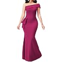 CuteCherry Women’s Formal One Shoulder Mermaid Bodycon Maxi Dress