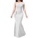 CuteCherry Women’s Formal One Shoulder Mermaid Bodycon Maxi Dress