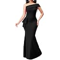 CuteCherry Women’s Formal One Shoulder Mermaid Bodycon Maxi Dress