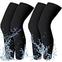 Cutecrop 2 Pairs Waterproof Fleece Leg Warmers Thermal Knee Compression