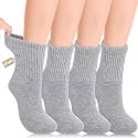 Cutecrop 4 Pairs Alpaca Wool Diabetic Sock