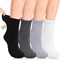 Cutecrop 4 Pairs Alpaca Wool Diabetic Sock