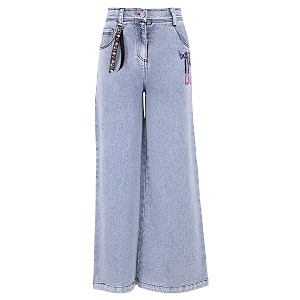 Cutecumber Girls Cotton Rich Denim Wide-Leg Jeans