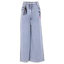 Cutecumber Girls Cotton Rich Denim Wide-Leg Jeans