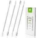 Cuticle Trimmer with Cuticle Pusher, Stainless Steel Nail Care Tool (Pusher (Pack 4))