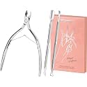 Cuticle Trimmer and Pusher Set - Stainless Steel Cuticle Nippers
