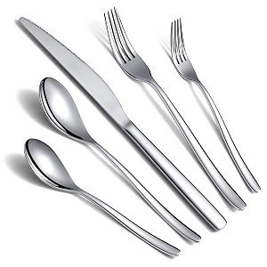 cutlery set 20-piece stainless steel cutlery set mirror polishing cutlery service accessories set for 4 people silver