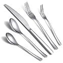 Cutlery Set, 20-Piece Stainless Steel Cutlery Set, Mirror Polishing Cutlery, Service Accessories Set for 4 People (Silver)