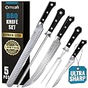 Cutluxe Butcher Knife Set, 5-Piece Slicing Carving Knives for Meat Cutting
