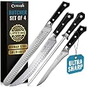Cutluxe Butcher Knife Set, Brisket, Breaking & Boning Knife with Honing Rod