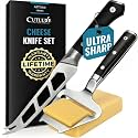 Cutluxe Cheese Knife Set, 5" Knife & 3.5" Slicer for Soft & Hard Cheese