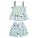 Multi Stripes Peplum Cord Set for Girls