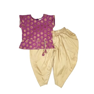 peplum dhoti set for girls