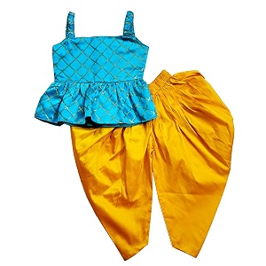 peplum dhoti set for girls