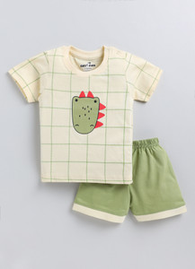 cutopies baby boys  baby girls casual t-shirt shorts butter