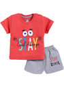 CUTOPIES Baby Boys & Baby Girls Casual T-shirt Shorts (FANTA)