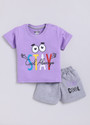 CUTOPIES Baby Boys & Baby Girls Casual T-shirt Shorts (PURPLE)