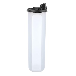 cutting edge air-tight and leak resistant plastic round modular water - easy flow bpa free refrigerator safe smart storage oil dispenser 11 litre46 cups372 oz black