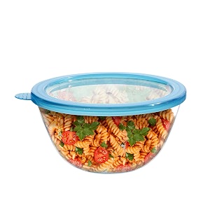 cutting edge 1600 ml borosilicate glass mixing bowl with lid set of 1