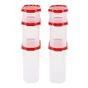 Cutting EDGE Modular Storage Container Red Plain Lid (Set of 6)