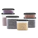 Cutting EDGE Anti-Bacterial Modular Container Black Lid (Set Of 6)