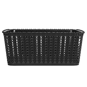 cutting edge essentials woven storage basket small black set of 1