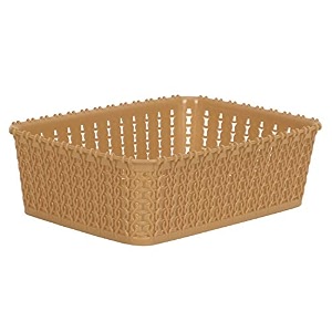 cutting edge essentials woven storage basket small beige set of 1