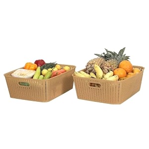 cutting edge essentials woven storage basket medium beige set of 2