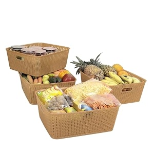 cutting edge essentials woven storage basket medium beige set of 4