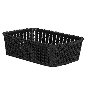 cutting edge essentials woven storage basket small black set of 1