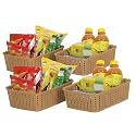 Cutting Edge Essentials Woven Storage Basket, Small, Beige (Set of 4)