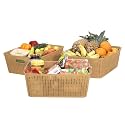 Cutting Edge Essentials Woven Storage Basket, Medium, Beige (Set of 3)