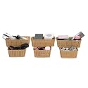 Cutting Edge Essentials Woven Storage Basket, Small, Beige (Set of 6)