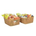 Cutting Edge Essentials Woven Storage Basket, Small, Beige (Set of 2)