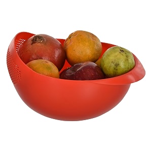cutting edge multipurpose food strainer colander red1x small