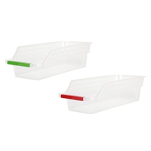 cutting edge plastic egg storage basket white clear set of 2