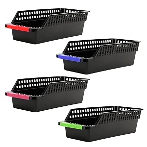 cutting edge plastic egg storage basket black set of 4